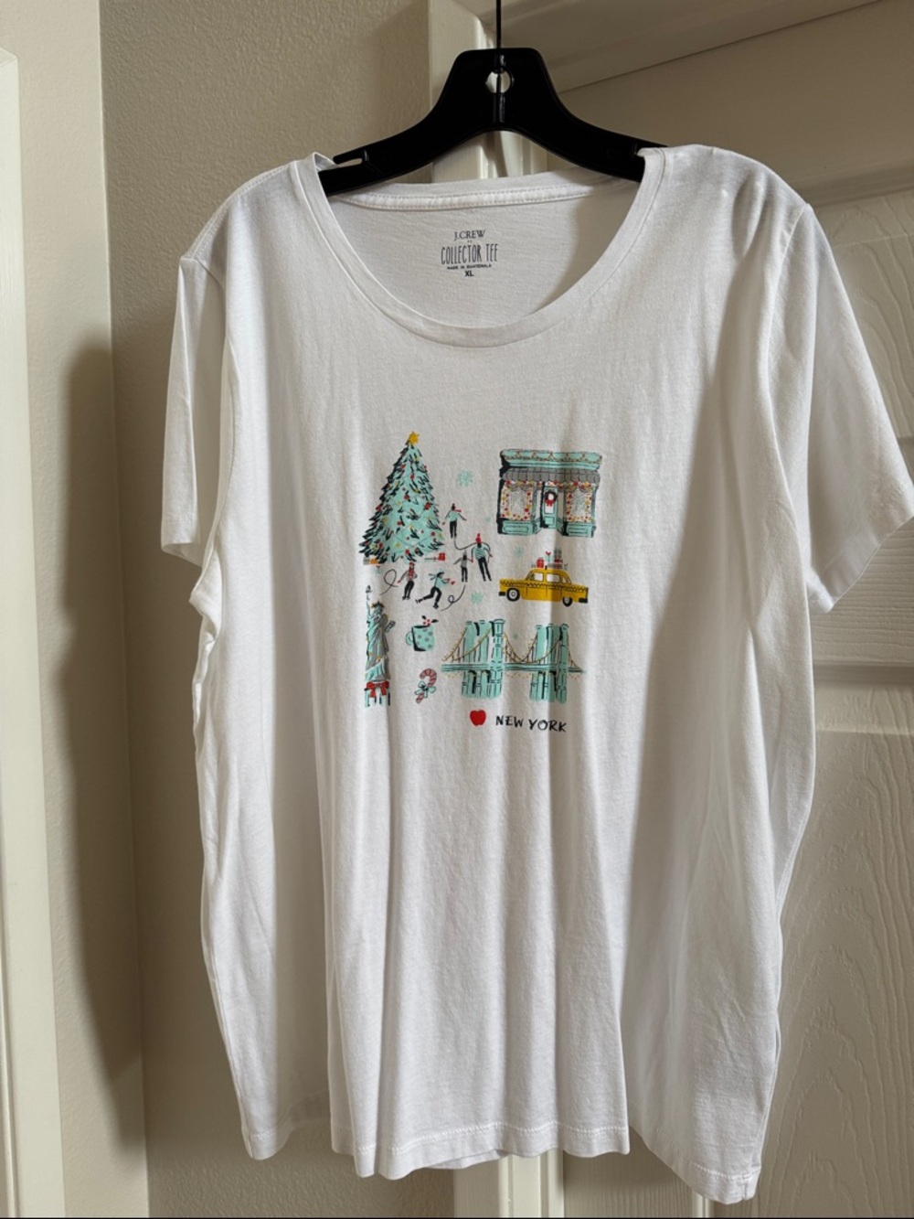 J. Crew Collector Tee New York Holiday Graphic Tee with Festive Prints
